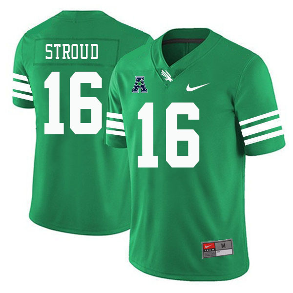 #16 Gabe Stroud North Texas Mean Green College Football Jerseys Stitched-Green